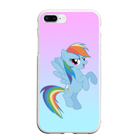 Чехол для iPhone 7Plus/8 Plus матовый с принтом Rainbowdash в Тюмени, Силикон | Область печати: задняя сторона чехла, без боковых панелей | mlp | pony | rainbowdash | raindbow dash | пони