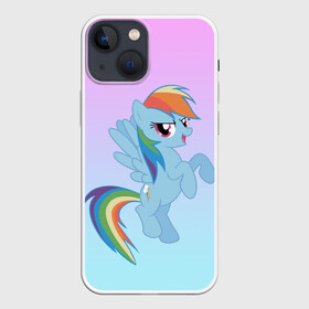 Чехол для iPhone 13 mini с принтом Rainbowdash в Тюмени,  |  | Тематика изображения на принте: mlp | pony | rainbowdash | raindbow dash | пони