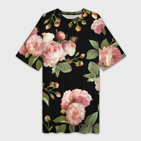 Платье-футболка 3D с принтом Twenty One Pilots, розы как у Тайлера в Тюмени,  |  | 21 пилотс | twentyonepilots | розы как у тайлера