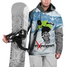 Накидка на куртку 3D с принтом Extreme в Тюмени, 100% полиэстер |  | extreme | snowboard | сноуборд | экстрим