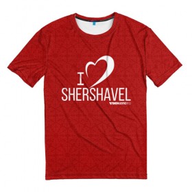 Мужская футболка 3D с принтом Love Shershavel 3 в Тюмени, 100% полиэфир | прямой крой, круглый вырез горловины, длина до линии бедер | gesh | геш | зима | сноуборд | шерегеш | шершавель
