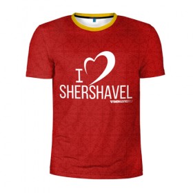 Мужская футболка 3D спортивная с принтом Love Shershavel 3 в Тюмени, 100% полиэстер с улучшенными характеристиками | приталенный силуэт, круглая горловина, широкие плечи, сужается к линии бедра | gesh | геш | зима | сноуборд | шерегеш | шершавель