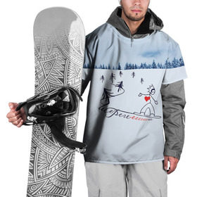 Накидка на куртку 3D с принтом Шерегеш в Тюмени, 100% полиэстер |  | Тематика изображения на принте: gesh | геш | лыжи | лыжник | сноуборд | шерегеш | шершавель
