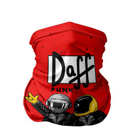 Бандана-труба 3D с принтом Daff Punk в Тюмени, 100% полиэстер, ткань с особыми свойствами — Activecool | плотность 150‒180 г/м2; хорошо тянется, но сохраняет форму | donut | homer | music | simpson | барт | гомер | музыка | пончик | симпсон