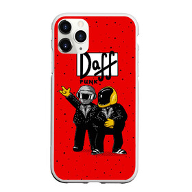 Чехол для iPhone 11 Pro матовый с принтом Daff Punk в Тюмени, Силикон |  | donut | homer | music | simpson | барт | гомер | музыка | пончик | симпсон