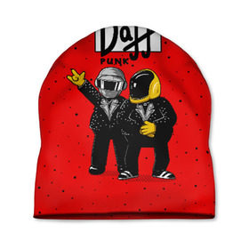 Шапка 3D с принтом Daff Punk в Тюмени, 100% полиэстер | универсальный размер, печать по всей поверхности изделия | donut | homer | music | simpson | барт | гомер | музыка | пончик | симпсон