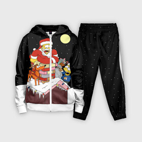Детский костюм 3D с принтом Симпсон   Санта Клаус в Тюмени,  |  | bart | christmas | happy new year | homer simpson | the simpsons | барт | гомер | дед мороз | луна | новый год | олень | подарки | санта | снег | собака | сосульки