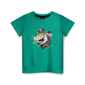 Детская футболка хлопок с принтом Опоссум в Тюмени, 100% хлопок | круглый вырез горловины, полуприлегающий силуэт, длина до линии бедер | animal | mouse | opossum | rat | животное | крыса | мышь | опоссум
