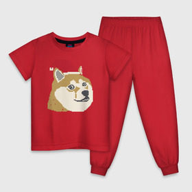 Детская пижама хлопок с принтом Doge новогодний в Тюмени, 100% хлопок |  брюки и футболка прямого кроя, без карманов, на брюках мягкая резинка на поясе и по низу штанин
 | Тематика изображения на принте: doge | doge новогодний | интернет приколы | новый год | подарок на новый год