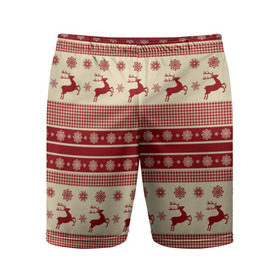 Мужские шорты 3D спортивные с принтом Зимние олени в Тюмени,  |  | happy new year | ёлка | зима | олень | праздник | снег | снежинка