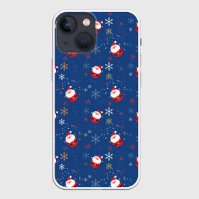 Чехол для iPhone 13 mini с принтом Рождество в Тюмени,  |  | gifts | happy new year 2017 santa claus | santa | snow | snowman | winter | дед мороз | зима | подарки | с новым годом 2017 | санта | снег | снеговик