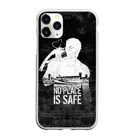 Чехол для iPhone 11 Pro матовый с принтом No Place is Safe в Тюмени, Силикон |  | bone | carl | rick | skelet | skull | walking dead | zombie | граймс | зомби | карл | кости | рик | скелет | ходячие мертвецы | череп