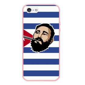 Чехол для iPhone 5/5S матовый с принтом Fidel Castro в Тюмени, Силикон | Область печати: задняя сторона чехла, без боковых панелей | castro | che | fidel | guevara | гевара | кастро | фидель | че