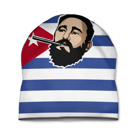 Шапка 3D с принтом Fidel Castro в Тюмени, 100% полиэстер | универсальный размер, печать по всей поверхности изделия | castro | che | fidel | guevara | гевара | кастро | фидель | че