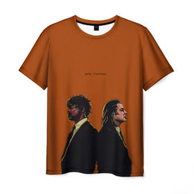 Мужская футболка 3D с принтом Pulp Fiction в Тюмени, 100% полиэфир | прямой крой, круглый вырез горловины, длина до линии бедер | pulp fiction | винсент вега | джулс | инглвуд | криминальное чтиво