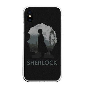 Чехол для iPhone XS Max матовый с принтом Sherlock World в Тюмени, Силикон | Область печати: задняя сторона чехла, без боковых панелей | doctor | holmes | холмс | шерлок