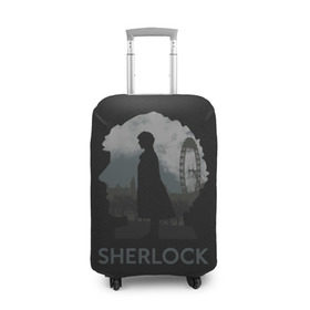 Чехол для чемодана 3D с принтом Sherlock World в Тюмени, 86% полиэфир, 14% спандекс | двустороннее нанесение принта, прорези для ручек и колес | doctor | holmes | холмс | шерлок