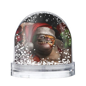 Снежный шар с принтом Пудж в Тюмени, Пластик | Изображение внутри шара печатается на глянцевой фотобумаге с двух сторон | christmas | dota | dota 2 | new year | pudge | дота | новый год | пудж | рождество
