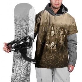 Накидка на куртку 3D с принтом SlipKnot в Тюмени, 100% полиэстер |  | маска | метал | рок | толпа