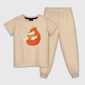 Детская пижама хлопок с принтом Лисички в Тюмени, 100% хлопок |  брюки и футболка прямого кроя, без карманов, на брюках мягкая резинка на поясе и по низу штанин
 | Тематика изображения на принте: лиса | лисенок | лисица | лисичка