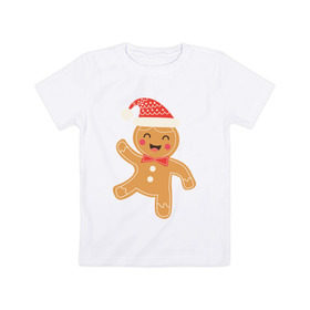 Детская футболка хлопок с принтом Мr Печенька в Тюмени, 100% хлопок | круглый вырез горловины, полуприлегающий силуэт, длина до линии бедер | 