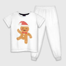 Детская пижама хлопок с принтом Мr Печенька в Тюмени, 100% хлопок |  брюки и футболка прямого кроя, без карманов, на брюках мягкая резинка на поясе и по низу штанин
 | 