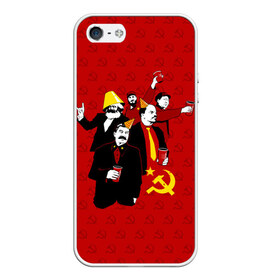 Чехол для iPhone 5/5S матовый с принтом Communist Party в Тюмени, Силикон | Область печати: задняя сторона чехла, без боковых панелей | lenin | october | party | red | russia | soviet union | stalin | ussr | большевик | коммунист | красный | ленин | октябрь | пати | россия | советский союз | ссср | сталин