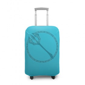 Чехол для чемодана 3D с принтом Тризубец в Тюмени, 86% полиэфир, 14% спандекс | двустороннее нанесение принта, прорези для ручек и колес | fizz | league of legends | lol | лига легенд | лол | физз