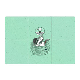 Магнитный плакат 3Х2 с принтом Акула хоккеист в Тюмени, Полимерный материал с магнитным слоем | 6 деталей размером 9*9 см | fan | fish | hochey | ocean | predator | sea | shark | water | акула | вода | игра | лед | море | океан | рыба | фанат | хищник | хоккей | шайба