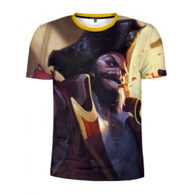 Мужская футболка 3D спортивная с принтом Pirate в Тюмени, 100% полиэстер с улучшенными характеристиками | приталенный силуэт, круглая горловина, широкие плечи, сужается к линии бедра | 
