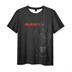 Мужская футболка 3D с принтом Ibanez в Тюмени, 100% полиэфир | прямой крой, круглый вырез горловины, длина до линии бедер | Тематика изображения на принте: ibanez | айбанез | гитара | ибанез | электрогитара | электруха