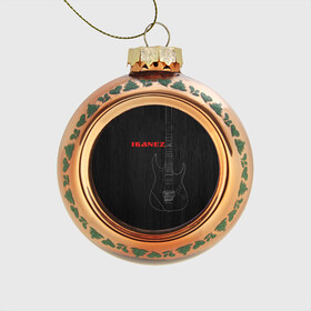Стеклянный ёлочный шар с принтом Ibanez в Тюмени, Стекло | Диаметр: 80 мм | Тематика изображения на принте: ibanez | айбанез | гитара | ибанез | электрогитара | электруха