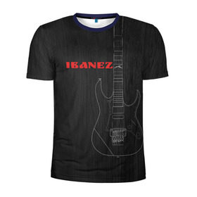 Мужская футболка 3D спортивная с принтом Ibanez в Тюмени, 100% полиэстер с улучшенными характеристиками | приталенный силуэт, круглая горловина, широкие плечи, сужается к линии бедра | ibanez | айбанез | гитара | ибанез | электрогитара | электруха