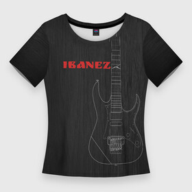 Женская футболка 3D Slim с принтом Ibanez в Тюмени,  |  | ibanez | айбанез | гитара | ибанез | электрогитара | электруха