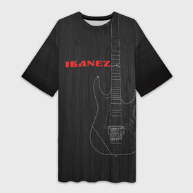 Платье-футболка 3D с принтом Ibanez в Тюмени,  |  | ibanez | айбанез | гитара | ибанез | электрогитара | электруха