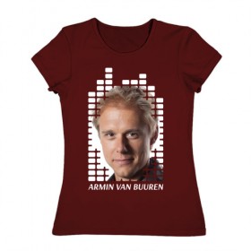 Женская футболка хлопок с принтом EQ - Armin van Buuren в Тюмени, 100% хлопок | прямой крой, круглый вырез горловины, длина до линии бедер, слегка спущенное плечо | 