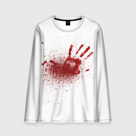 Мужской лонгслив 3D с принтом кровавая футболка в Тюмени, 100% полиэстер | длинные рукава, круглый вырез горловины, полуприлегающий силуэт | кровь