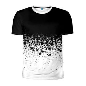 Мужская футболка 3D спортивная с принтом необычный дизайн в Тюмени, 100% полиэстер с улучшенными характеристиками | приталенный силуэт, круглая горловина, широкие плечи, сужается к линии бедра | Тематика изображения на принте: белая | необычная | черно