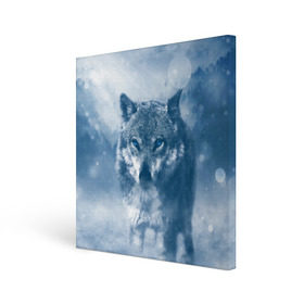 Холст квадратный с принтом Волк в Тюмени, 100% ПВХ |  | волк | животные | зверь | собака | хищник