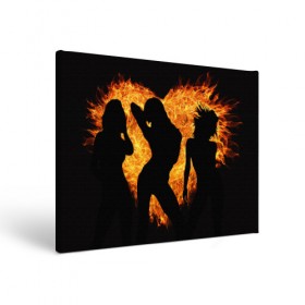Холст прямоугольный с принтом Танец огня в Тюмени, 100% ПВХ |  | Тематика изображения на принте: любовь | огонь | пламя | сердце | танец