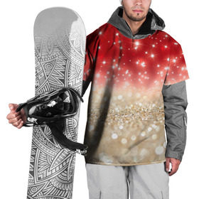 Накидка на куртку 3D с принтом Золотой звездопад в Тюмени, 100% полиэстер |  | Тематика изображения на принте: год | звездопад | золото | новый | рождество | сочельник | эксклюзив
