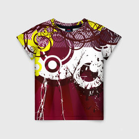 Детская футболка 3D с принтом Хаос в Тюмени, 100% гипоаллергенный полиэфир | прямой крой, круглый вырез горловины, длина до линии бедер, чуть спущенное плечо, ткань немного тянется | абстракция | хаос | эксклюзив
