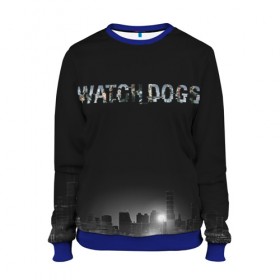 Женский свитшот 3D с принтом Watch Dogs 2 в Тюмени, 100% полиэстер с мягким внутренним слоем | круглый вырез горловины, мягкая резинка на манжетах и поясе, свободная посадка по фигуре | dogs | ubisoft | watch | watchdogs | псы | сторожевые | хакер