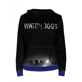 Женская толстовка 3D с принтом Watch Dogs 2 в Тюмени, 100% полиэстер  | двухслойный капюшон со шнурком для регулировки, мягкие манжеты на рукавах и по низу толстовки, спереди карман-кенгуру с мягким внутренним слоем. | dogs | ubisoft | watch | watchdogs | псы | сторожевые | хакер