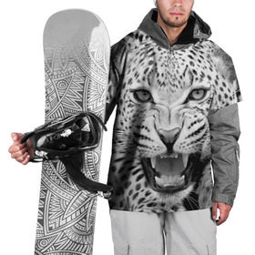 Накидка на куртку 3D с принтом Леопард в Тюмени, 100% полиэстер |  | animal | eyes | jaws | leopard | malicious | predator | spotted | teeth | wild | взгляд | дикий | животное | злой | клыки | леопард | оскал | пасть | пятнистый | хищник