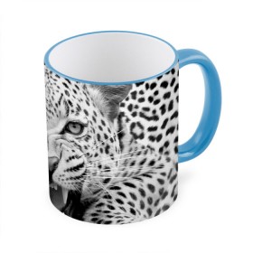 Кружка 3D с принтом Леопард в Тюмени, керамика | ёмкость 330 мл | animal | eyes | jaws | leopard | malicious | predator | spotted | teeth | wild | взгляд | дикий | животное | злой | клыки | леопард | оскал | пасть | пятнистый | хищник