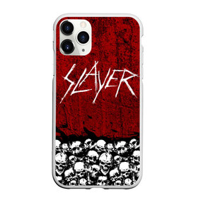 Чехол для iPhone 11 Pro Max матовый с принтом Slayer Red в Тюмени, Силикон |  | metal | rock | метал | рок | слэйер | трэш | череп