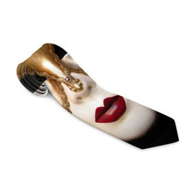 Галстук 3D с принтом Венецианская маска в Тюмени, 100% полиэстер | Длина 148 см; Плотность 150-180 г/м2 | Тематика изображения на принте: венеция | италия | карнавал | красный | лицо | перья