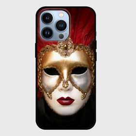 Чехол для iPhone 13 Pro с принтом Венецианская маска в Тюмени,  |  | венеция | италия | карнавал | красный | лицо | перья