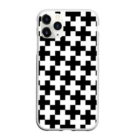 Чехол для iPhone 11 Pro Max матовый с принтом Крест в Тюмени, Силикон |  | cross | крест | оптическая иллюзия | орнамент | узор | чёрно белый